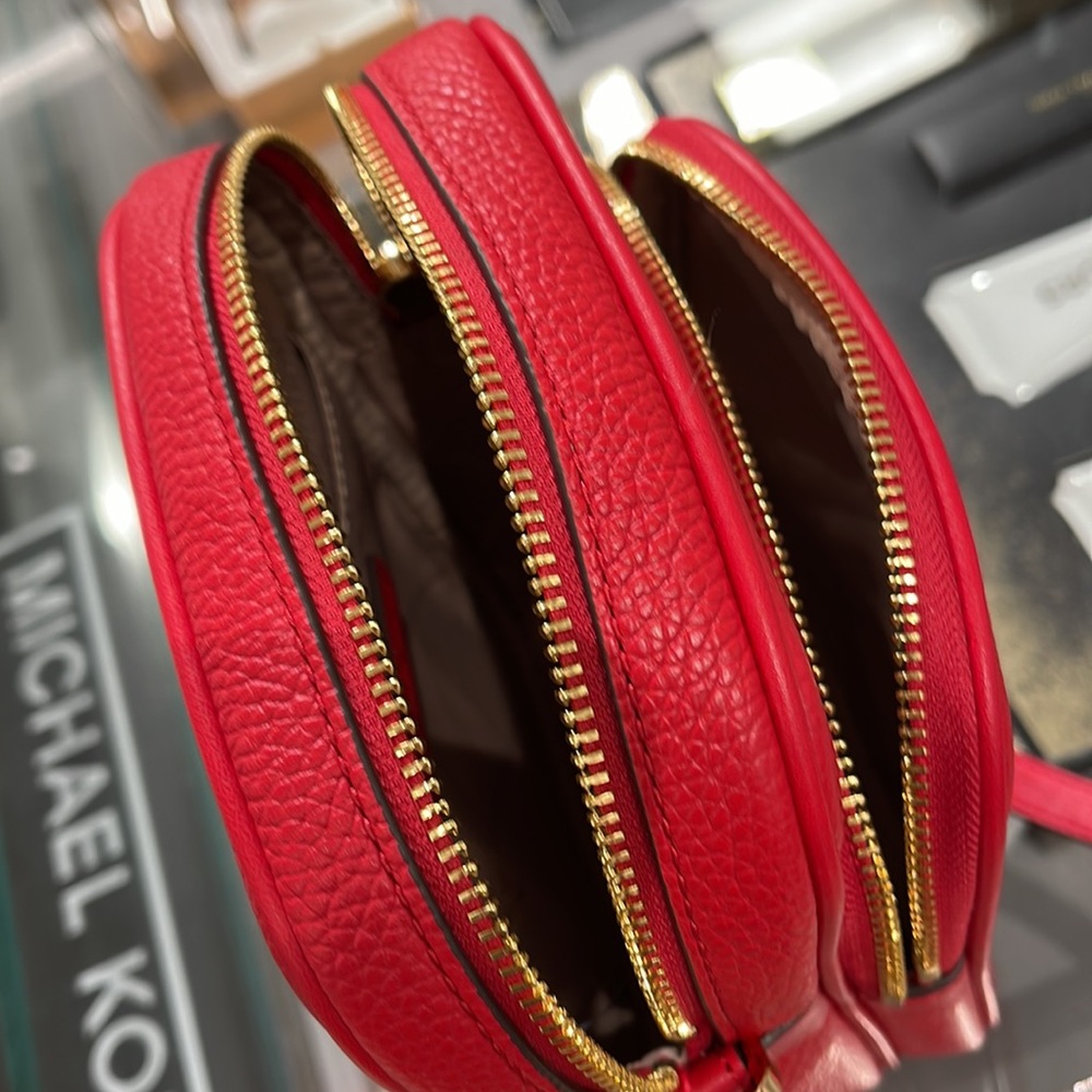 MICHAEL KORS  Jet Set Travel Medium Logo NS Chain XBody Leather Crossbody Flight - Picture 9 of 16